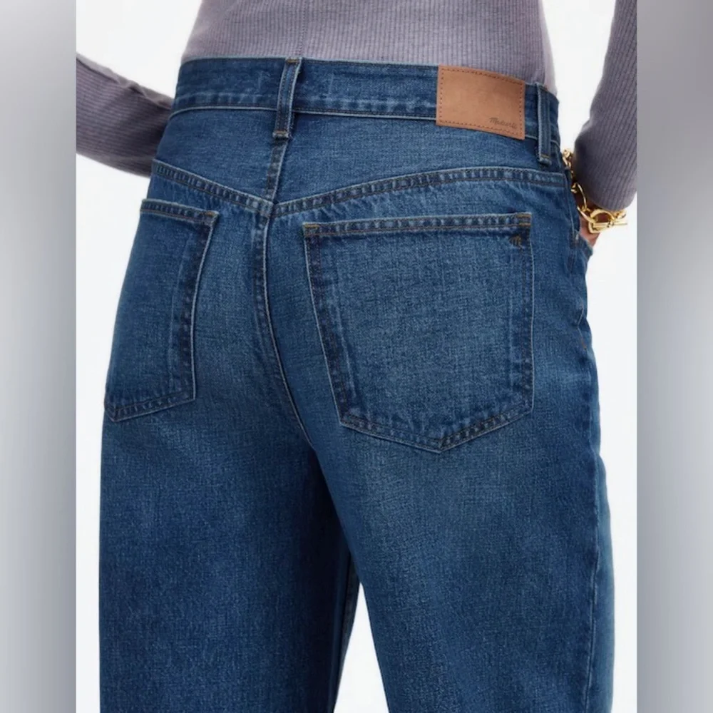 Madewell Low-Slung Baggy Jeans in Moffat Wash-Rigid Size 33 $138‎ NS199